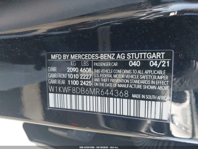 W1KWF8DB6MR644368 Mercedes-Benz C 300 Sedan