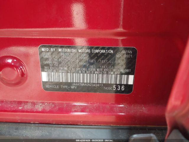 2022 MITSUBISHI ECLIPSE CROSS JA4ATWAA0NZ049413 Photo 8
