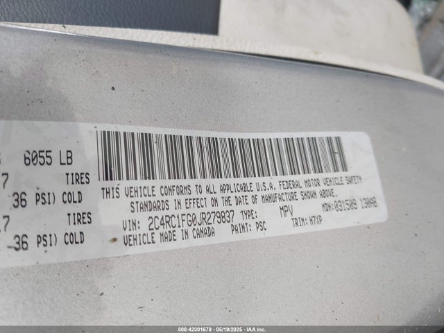 Chrysler Pacifica 2018 2C4RC1FG0JR279837 Image 9