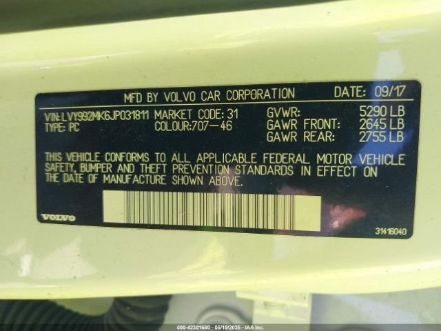 2018 VOLVO S90 LVY992MK6JP031811 Photo 8