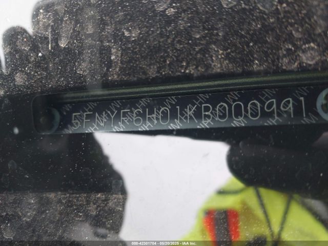 5FNYF6H01KB000991 Honda Pilot Elite