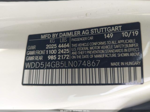 2020 MERCEDES-BENZ CLA 250 WDD5J4GB5LN074867 Photo 8