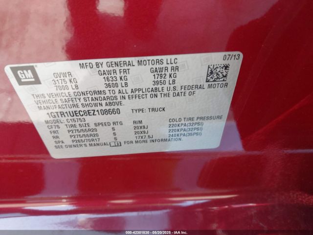 1GTR1UEC8EZ108660 GMC Sierra 1500 Sle