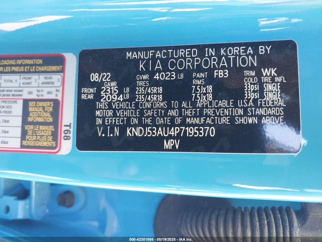 KNDJ53AU4P7195370 KIA mpi nu