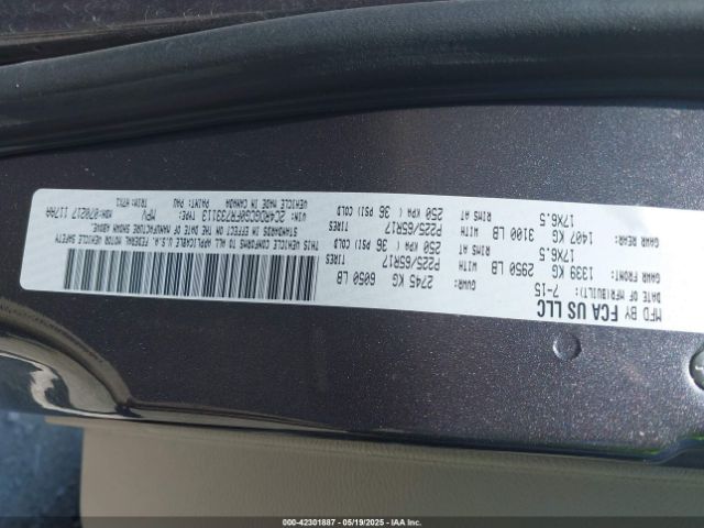 2C4RDGCG0FR733113 Dodge Grand Caravan Sxt