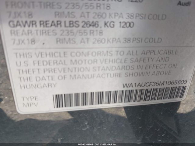 2021 AUDI Q3 WA1AUCF35M1065609 Photo 8