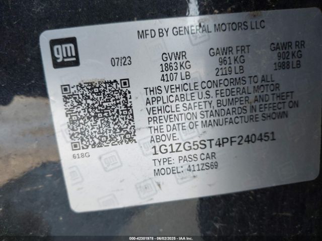 2023 CHEVROLET MALIBU 1G1ZG5ST4PF240451 Photo 8