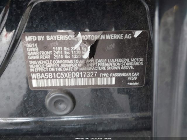 2014 BMW 535I WBA5B1C5XED917327 Photo 8