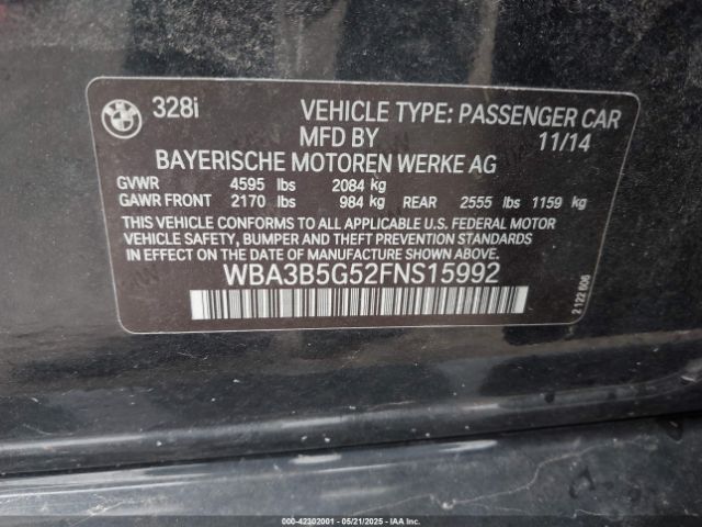 WBA3B5G52FNS15992 BMW 328i Xdrive