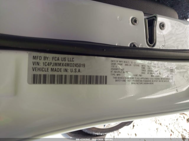 1C4PJMMX4MD245019 Jeep Cherokee