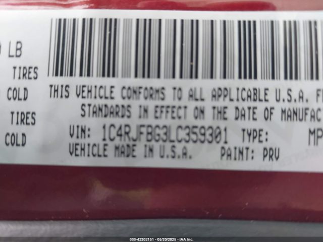 2020 JEEP GRAND CHEROKEE 1C4RJFBG3LC359301 Photo 8