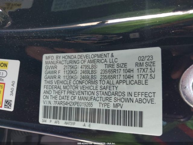7FARS4H2XPE019265 Honda l15be