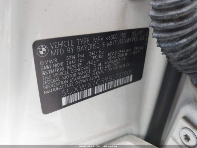 2011 BMW X3 5UXWX7C59BL731905 Photo 8