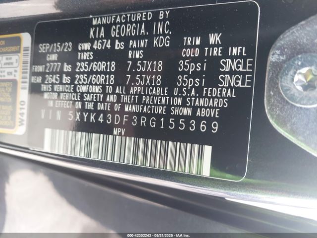 2024 KIA SPORTAGE 5XYK43DF3RG155369 Photo 8