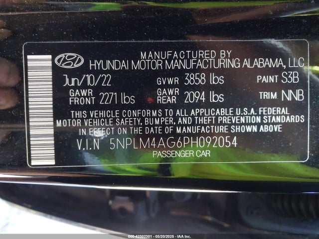 Hyundai ELANTRA SEL 2023 5NPLM4AG6PH092054 Image 9