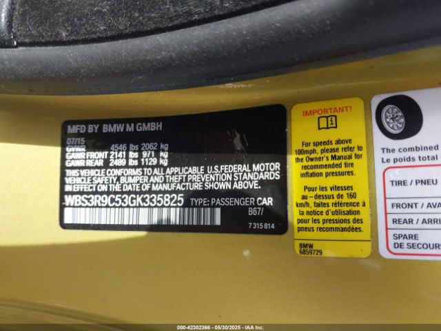 2016 BMW M4 WBS3R9C53GK335825 Photo 8