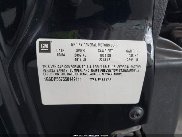 2005 CADILLAC CTS 1G6DP567550149111 Photo 8
