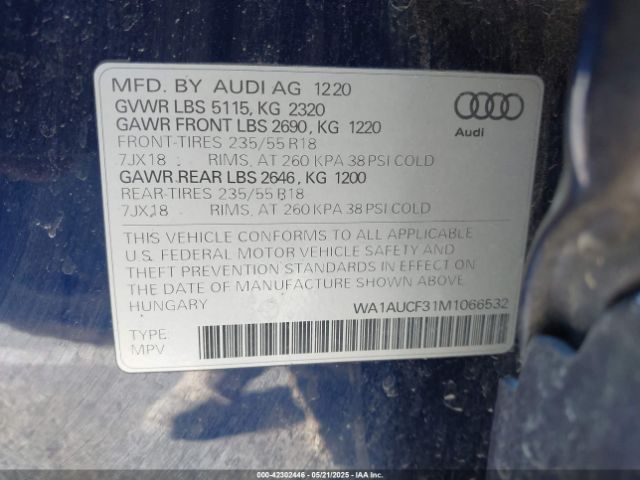 2021 AUDI Q3 WA1AUCF31M1066532 Photo 8