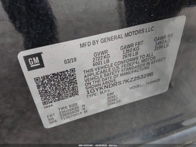 2019 CADILLAC XT5 1GYKNDRS7KZ253296 Photo 8