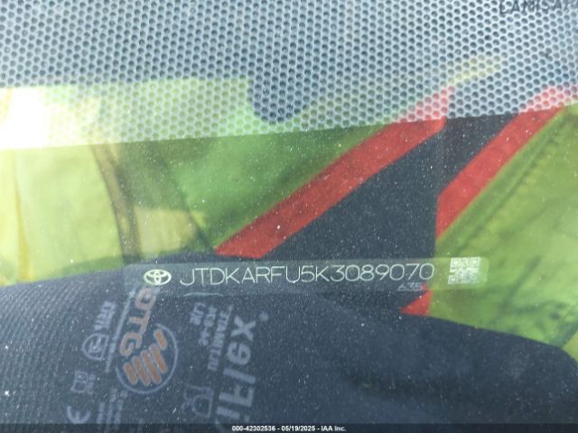 JTDKARFU5K3089070 Toyota PRIUS XLE
