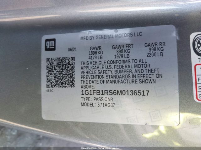 2021 CHEVROLET CAMARO 1G1FB1RS6M0136517 Photo 8
