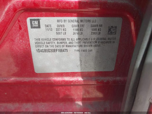 1G4GB5G30EF166475 Buick Lacrosse Leather Group