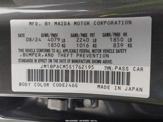JM1BPACM5S1762195 Mazda Mazda3 2.5 S Preferred