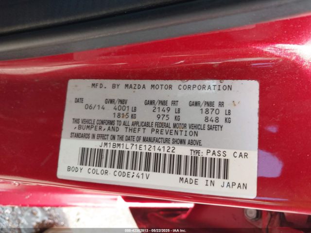 JM1BM1L71E1214122 Mazda Mazda3 I Touring