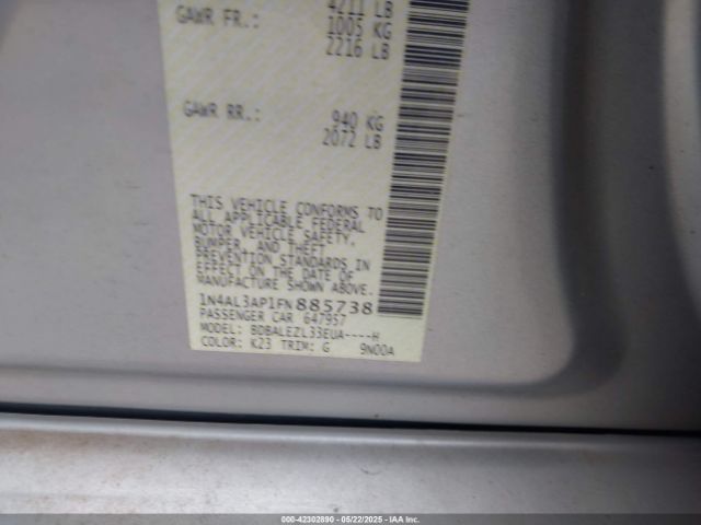 1N4AL3AP1FN885738 Nissan Altima