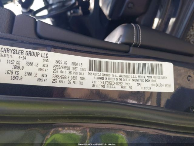 2014 JEEP GRAND CHEROKEE 1C4RJFBM2EC443232 Photo 8