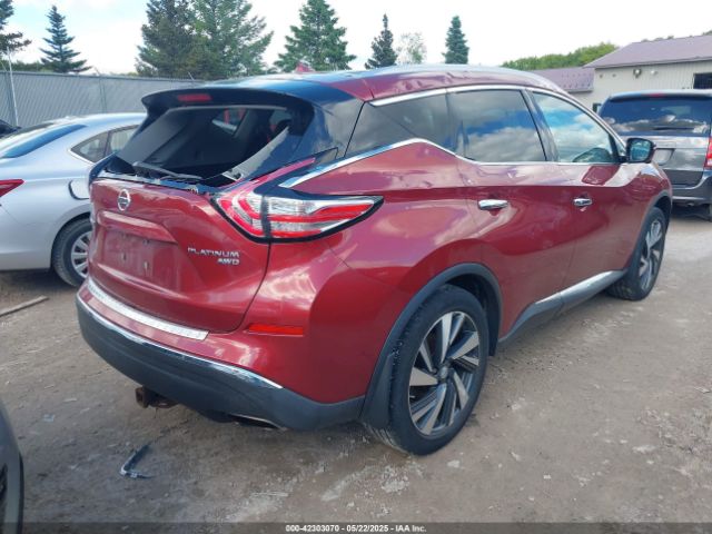 5N1AZ2MH5FN228895 Nissan Murano Platinum