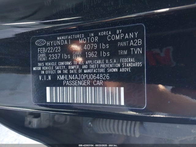 KMHLN4AJ0PU064826 Hyundai gdi kappa