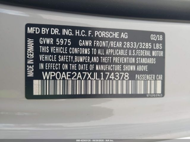 2018 PORSCHE PANAMERA E-HYBRID WP0AE2A7XJL174378 Photo 8