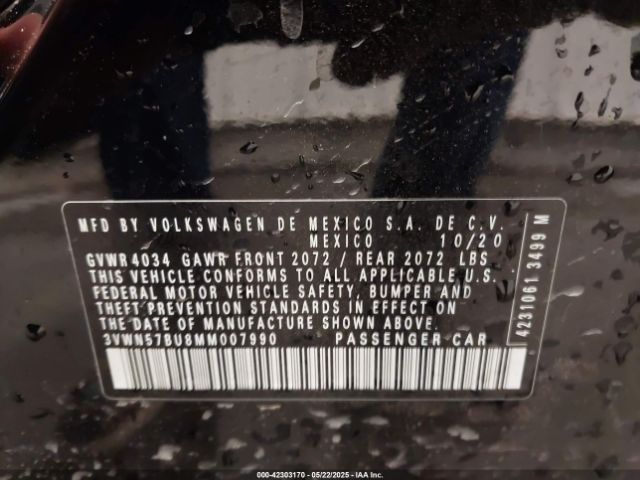2021 VOLKSWAGEN JETTA 3VWN57BU8MM007990 Photo 8
