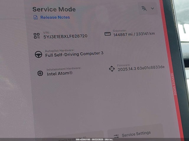 2020 TESLA MODEL 3 5YJ3E1EBXLF628720 Photo 6