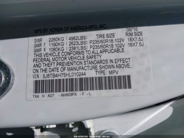 2017 ACURA RDX 5J8TB4H75HL010244 Photo 8