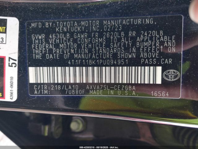 2023 TOYOTA CAMRY 4T1F11BK1PU094951 Photo 8
