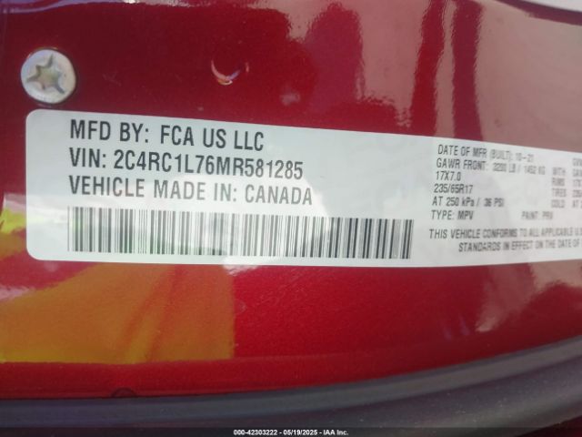 2021 CHRYSLER PACIFICA HYBRID 2C4RC1L76MR581285 Photo 8