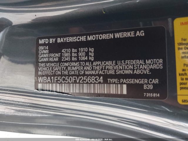 WBA1F5C50FV256834 BMW 228I