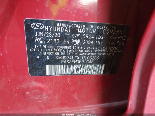 KMHD74LFXLU106260 Hyundai mpi nu