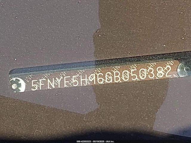 5FNYF5H96GB050382 Honda Pilot Touring