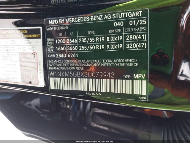 W1NKM5GBXSU079943 Mercedes-Benz m254