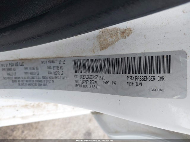1C3CCCAB9HN511411 Chrysler 2017