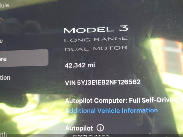 2022 TESLA MODEL 3 5YJ3E1EB2NF126562 Photo 6