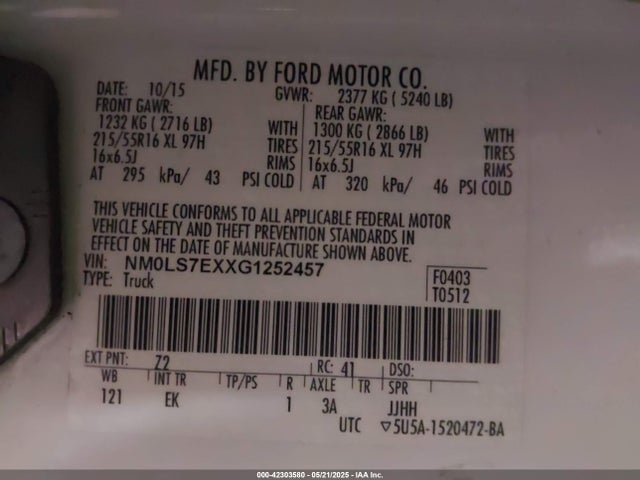Ford Transit Connect 2016 NM0LS7EXXG1252457 Image 9