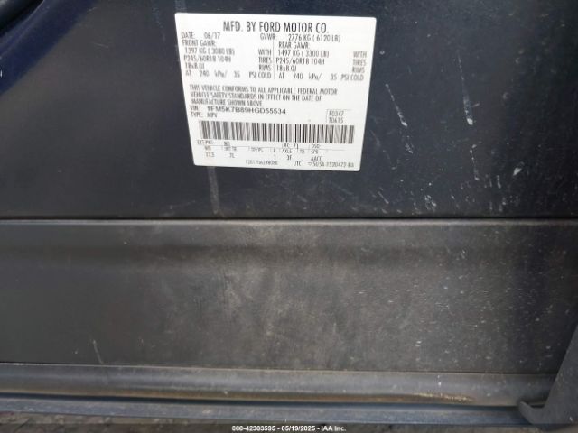 2017 FORD EXPLORER 1FM5K7B89HGD55534 Photo 8