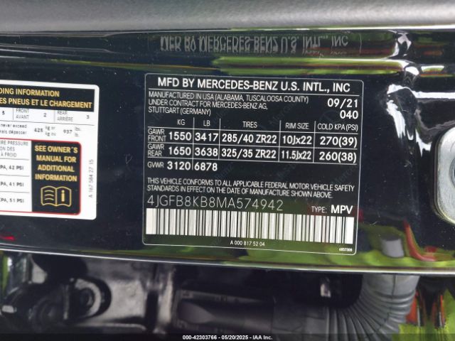 2021 MERCEDES-BENZ AMG GLE 63 4JGFB8KB8MA574942 Photo 8
