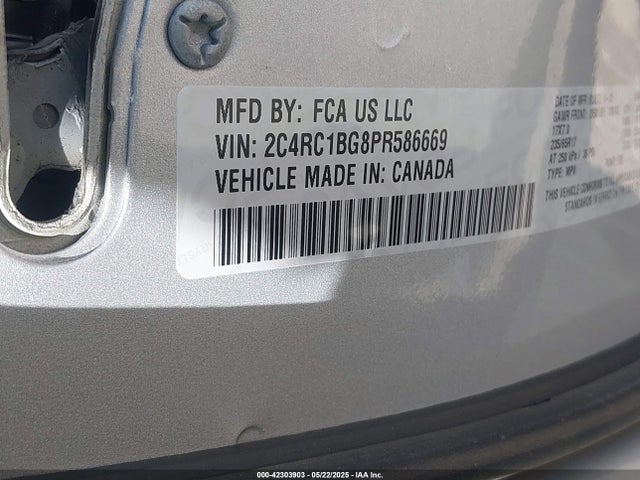 2C4RC1BG8PR586669 Chrysler Pacifica Touring L