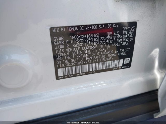 2024 HONDA HR-V 3CZRZ1H55RM721244 Photo 8