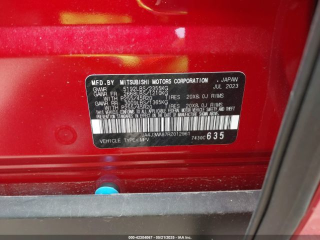 2024 MITSUBISHI OUTLANDER JA4J3WA87RZ012961 Photo 8